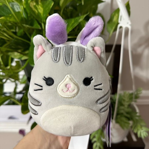 Squishmallows Other - 🩶Tally the Tabby Cat with Bunny Ears 4” Squishmallow